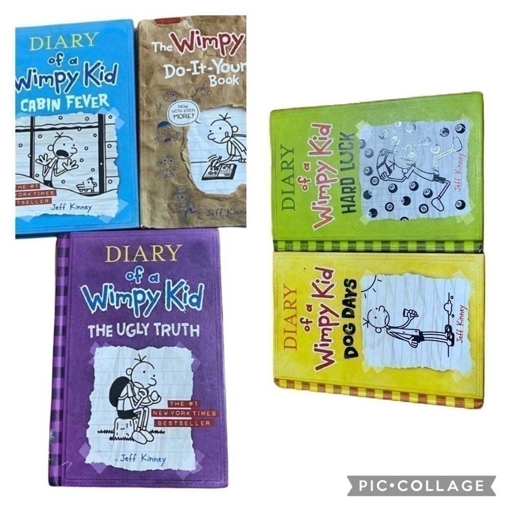 Diary of a Wimpy Kid Book Bundle Ugly Truth Cabin Fever Dog Days Hard 4 5 6 8